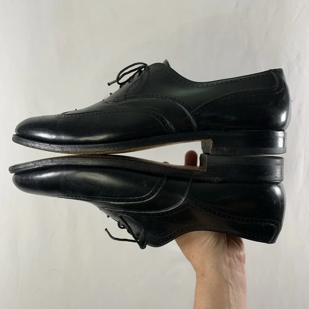 VTG Johnson & Murphy Aristocraft Mens Wingtip Oxford Dress Shoes 11.5 3A  USA